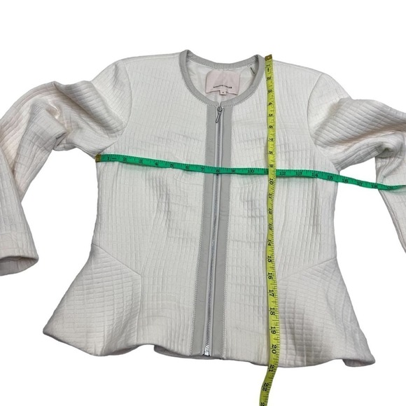 Rebecca Taylor Double Face Jersey Jacket in Cream - Picture 13 of 16